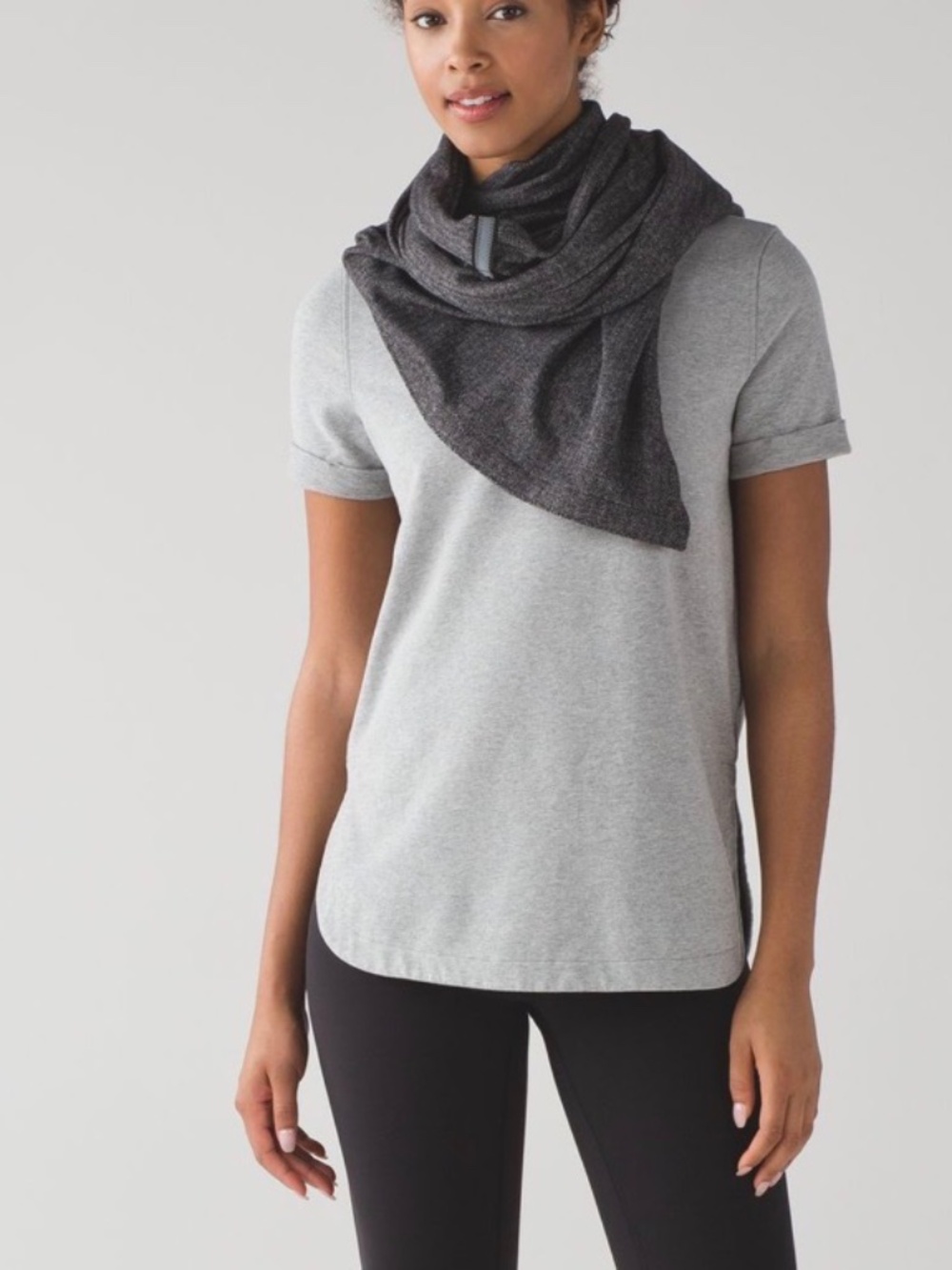 Lululemon Vinyasa Scarf Foulard – NWT | Gray Herringbone | Convertible Wrap